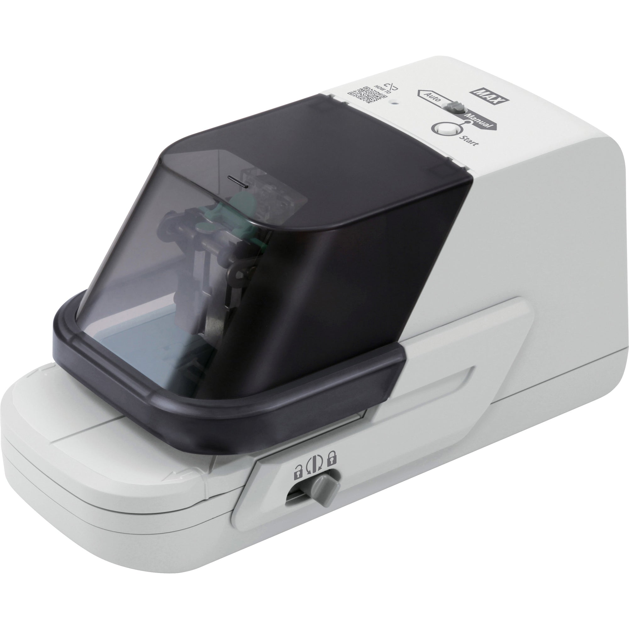 Electric Flat Clinch Heavy Duty Stapler, 70 Sheet Capacity, Gray
