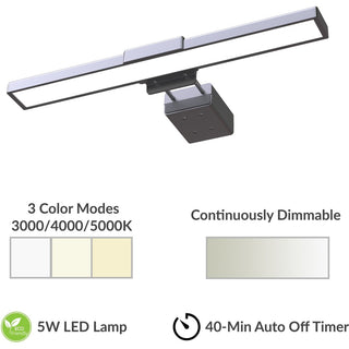 lorell-11-led-monitor-lamp-09-height-36-width-led-bulb-built-in-clip-dimmable-automatic-off-timer-black-for-lcd-monitor-desk_llr03149 - 4