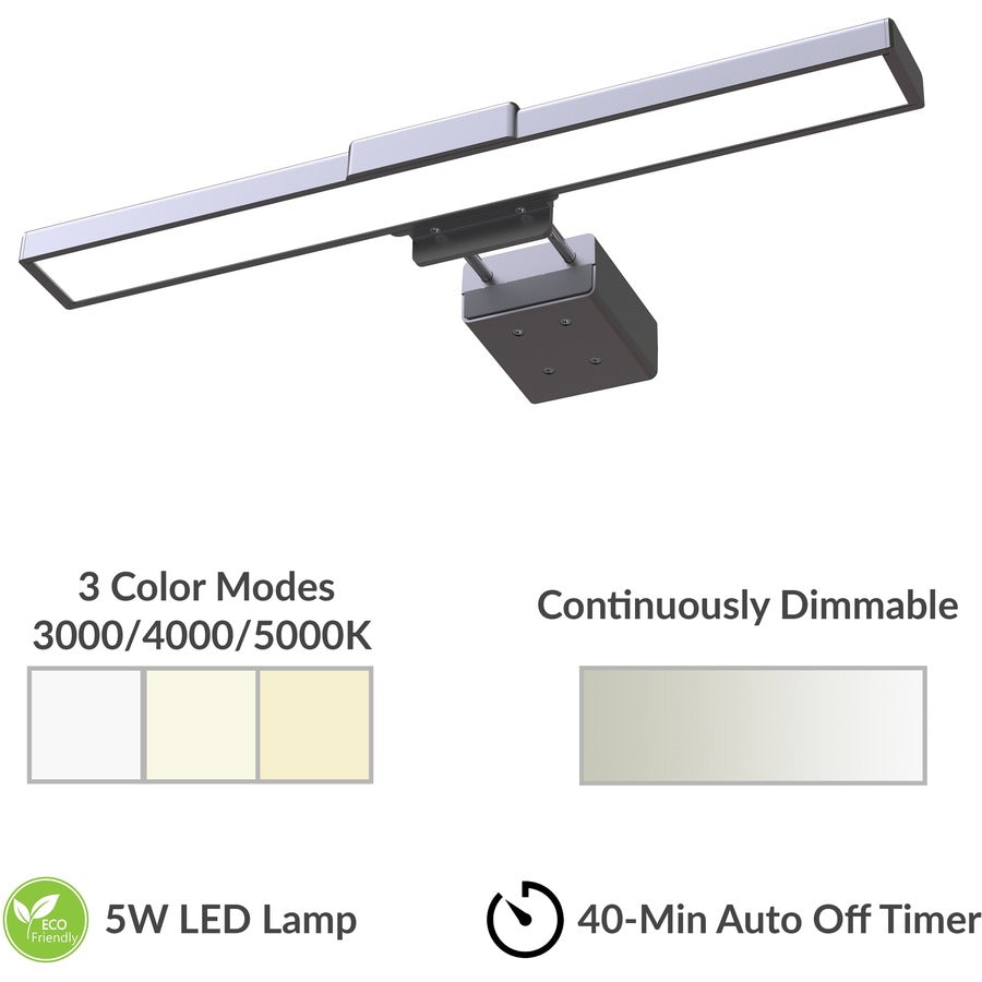 lorell-11-led-monitor-lamp-09-height-36-width-led-bulb-built-in-clip-dimmable-automatic-off-timer-black-for-lcd-monitor-desk_llr03149 - 4