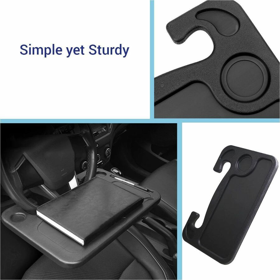 DAC Steering Wheel Desk - 0.9" Height x 11" Width16.5" Length - Black - 1 Each
