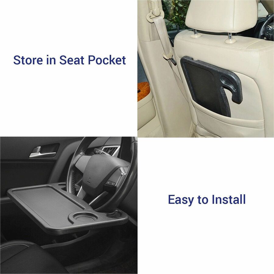 DAC Steering Wheel Desk - 0.9" Height x 11" Width16.5" Length - Black - 1 Each