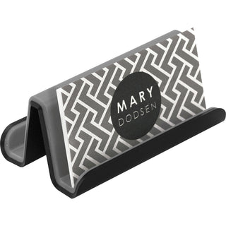 advantus-fusion-collection-business-card-holder-3-x-3-x-25-x-plastic-polystyrene-1-each-gray-black_avt37679 - 2