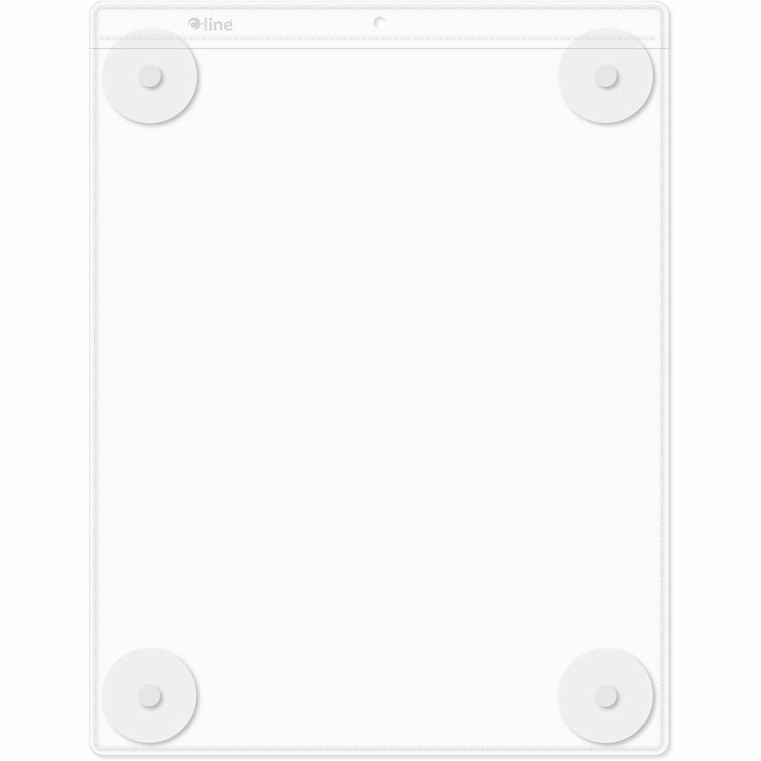 C-Line Heavyweight Display Pocket - 15 / Box - 9" Width x 12" Height - Heavyweight, Strong, Top Loading, Suction Cup - Clear