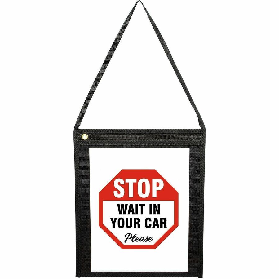C-Line Fabric Hanging Strap Shop Ticket Holders - 12" x 9" x - Fabric - 15 / Box - Clear