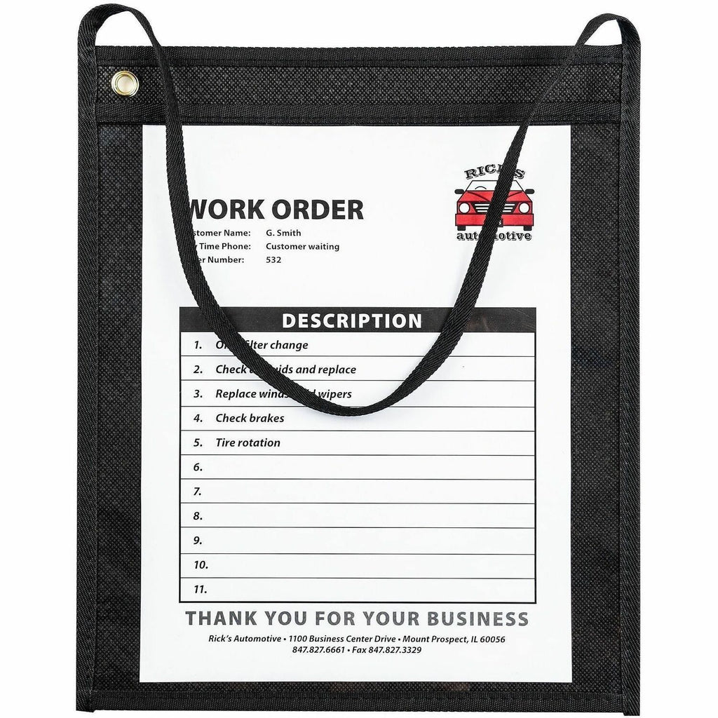 C-Line Fabric Hanging Strap Shop Ticket Holders - 12" x 9" x - Fabric - 15 / Box - Clear