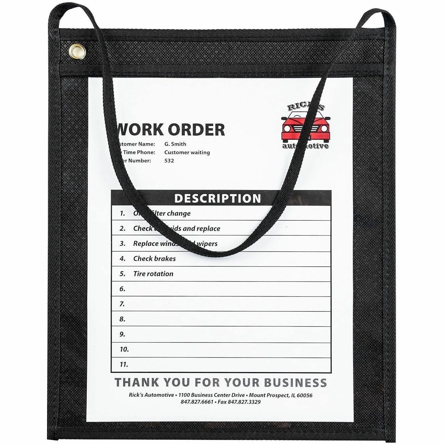 C-Line Fabric Hanging Strap Shop Ticket Holders - 12" x 9" x - Fabric - 15 / Box - Clear