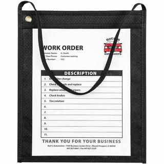 C-Line Fabric Hanging Strap Shop Ticket Holders - 12" x 9" x - Fabric - 15 / Box - Clear