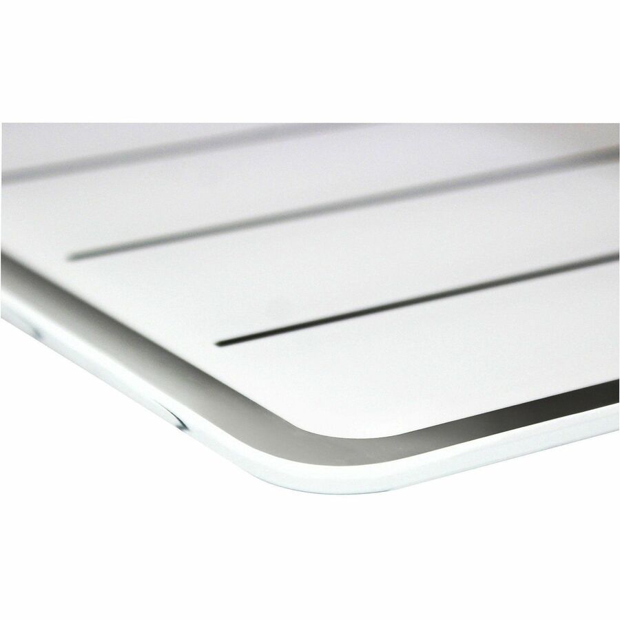 Viztex Glacier White & Black Plan & Grid Glass Dry Erase Board - 17" x 23" - 17" (1.4 ft) Width x 23" (1.9 ft) Height - White Tempered Glass Surface - Rectangle - Magnetic - Durable, Smudge Resistant, Magnetic, Frameless, Multi-Grid, Ghost Resis