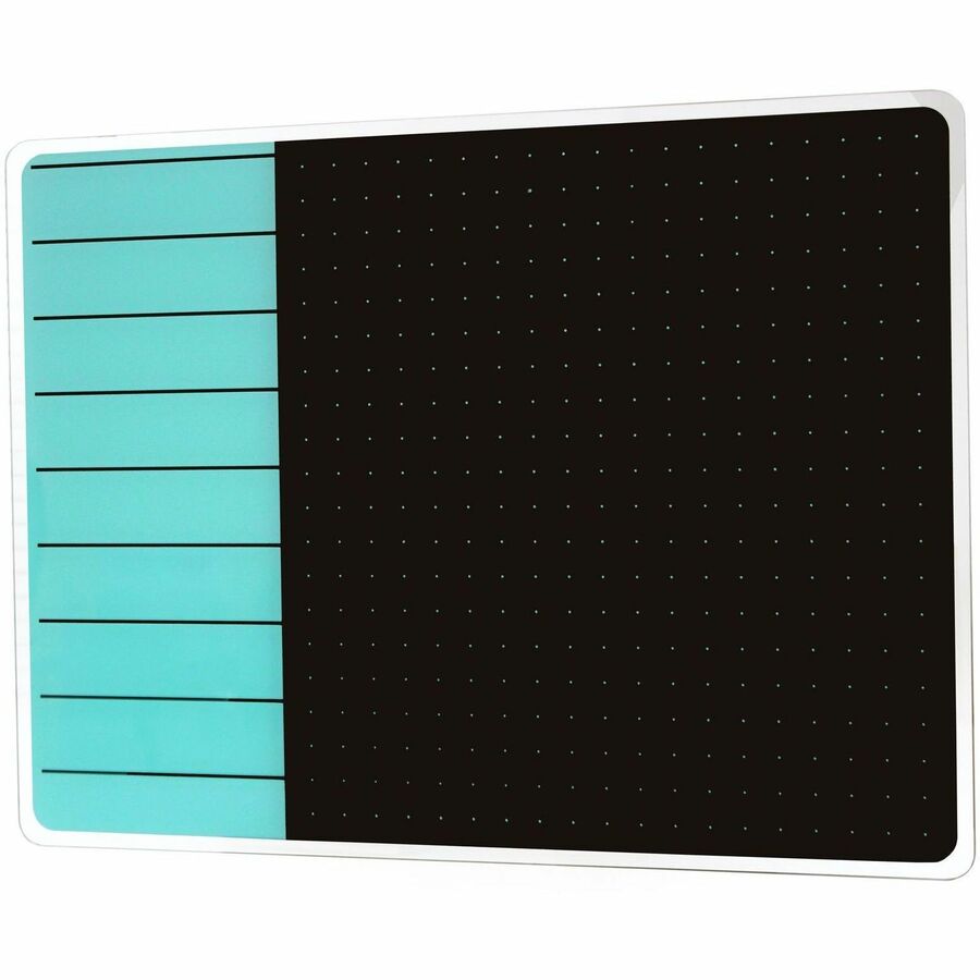 viztex-glacier-teal-&-black-plan-&-grid-glass-dry-erase-board-17-x-23-17-14-ft-width-x-23-19-ft-height-tempered-glass-surface-rectangle-magnetic-durable-smudge-resistant-magnetic-frameless-multi-grid-rounded-corner-gh_flrfcvgm1723tp - 2