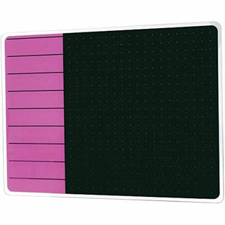 Viztex Glacier Violet & Black Plan & Grid Glass Dry Erase Board - 17" x 23" - 17" (1.4 ft) Width x 23" (1.9 ft) Height - Violet Tempered Glass Surface - Rectangle - Magnetic - Durable, Smudge Resistant, Magnetic, Frameless, Ghost Resistant, Stai
