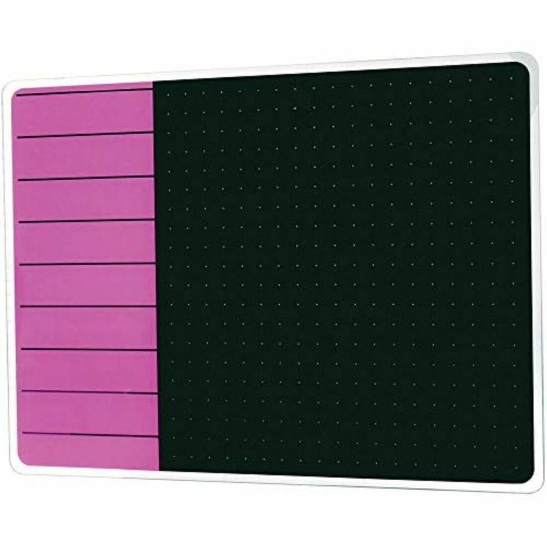 Viztex Glacier Violet & Black Plan & Grid Glass Dry Erase Board - 17" x 23" - 17" (1.4 ft) Width x 23" (1.9 ft) Height - Violet Tempered Glass Surface - Rectangle - Magnetic - Durable, Smudge Resistant, Magnetic, Frameless, Ghost Resistant, Stai