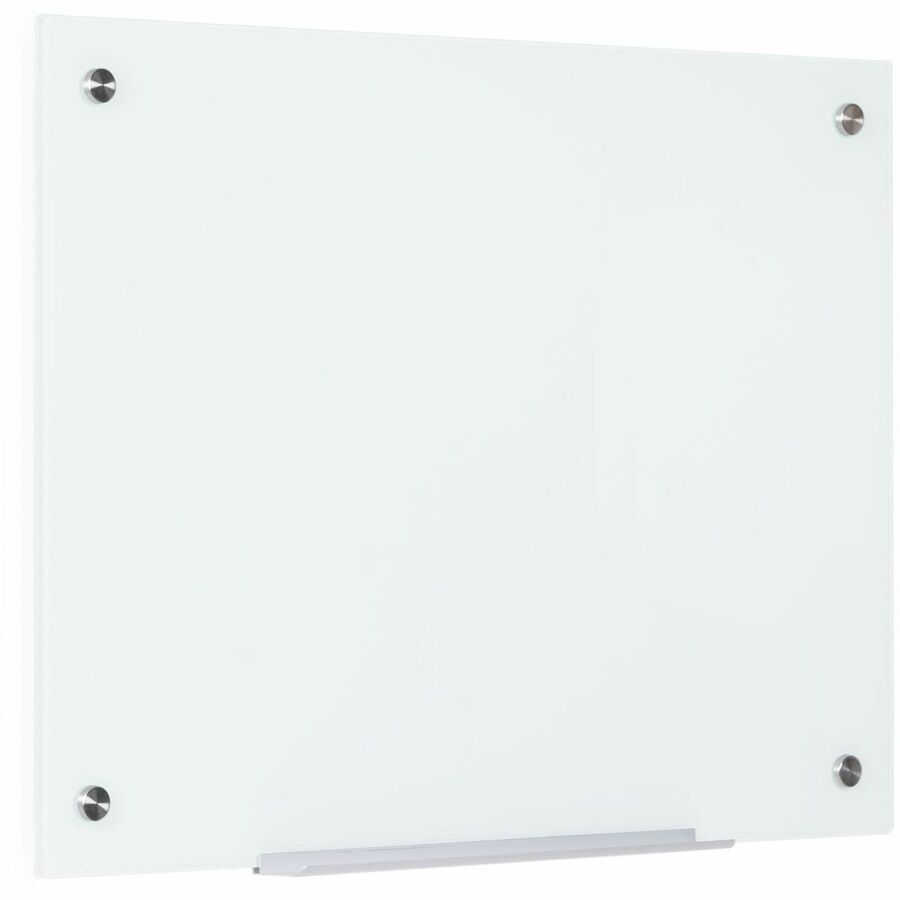 Bi-silque Magnetic Glass Dry Erase Board - 24" (2 ft) Width x 36" (3 ft) Height - White Glass Surface - Rectangle - Horizontal/Vertical - Magnetic - 1 Each