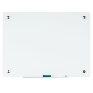 Bi-silque Magnetic Glass Dry Erase Board - 36" (3 ft) Width x 48" (4 ft) Height - White Glass Surface - Rectangle - Horizontal/Vertical - Magnetic - 1 Each