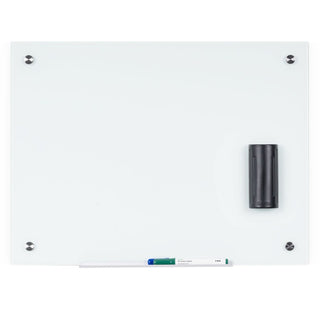 Bi-silque Magnetic Glass Dry Erase Board - 48" (4 ft) Width x 72" (6 ft) Height - White Glass Surface - Rectangle - Horizontal/Vertical - Magnetic - 1 Each