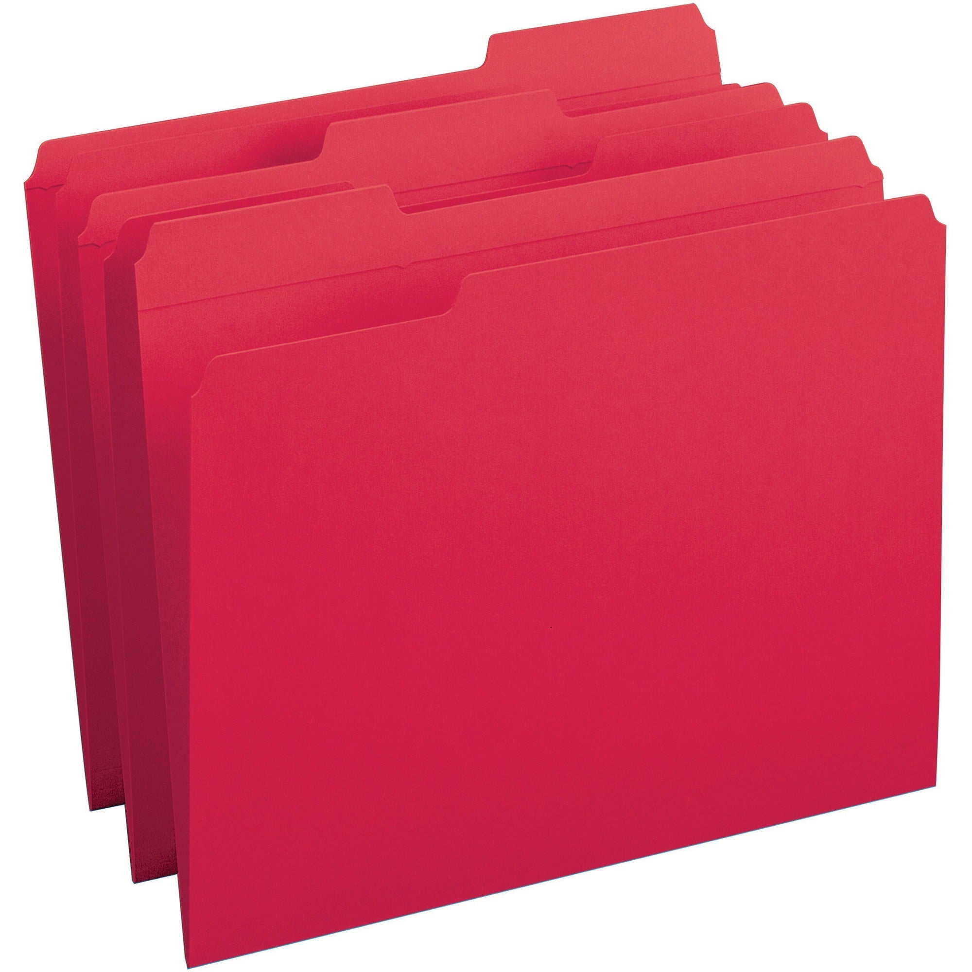 business-source-reinforced-tab-colored-file-folders-red-10%-recycled-100-box_bsn03171 - 1