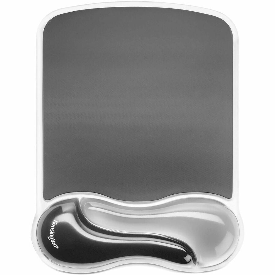 Kensington Duo Gel Mouse Pad Wrist Rest - 1.70" x 11.40" Dimension - Gray - Gel - 1 Pack