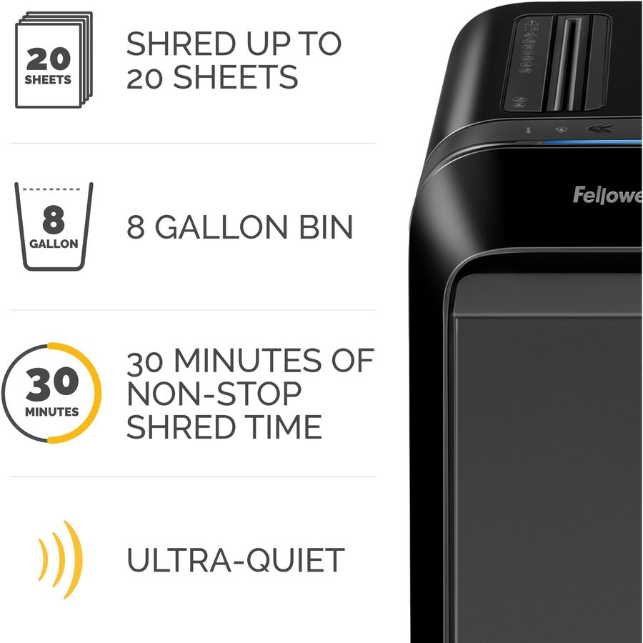 Powershred LX190 Cross-Cut Shredder, 20 Manual Sheet Capacity