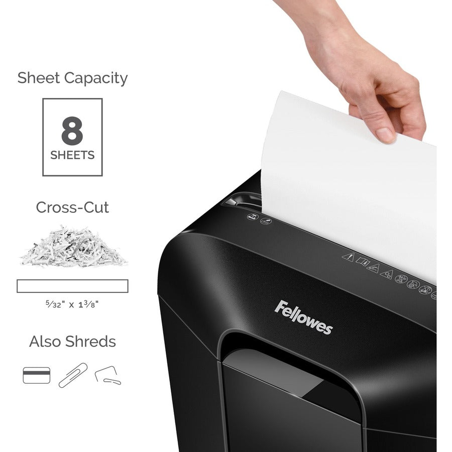 Powershred LX45 Cross-Cut Shredder, 8 Manual Sheet Capacity