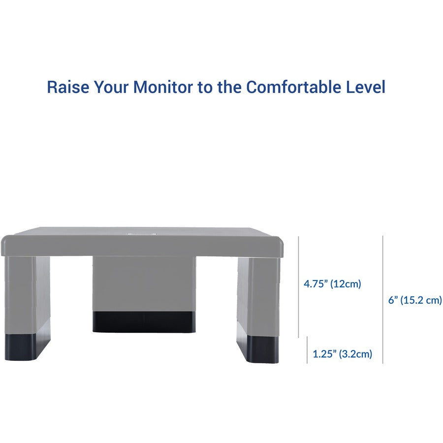 dac-stax-monitor-riser-block-kit-with-2-usb-charging-ports-6-length-x-15-width-x-15-height-black_dta02270 - 5