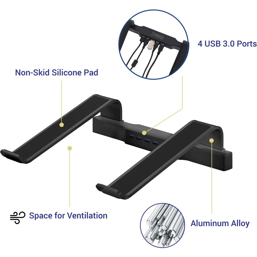 dac-non-skid-laptop-stand-with-4-port-usb-30-hub-3-height-x-98-width-aluminum-alloy-black_dta21680 - 8