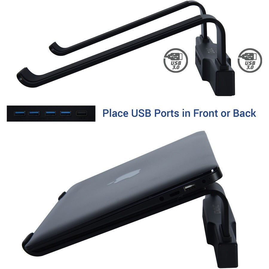 dac-non-skid-laptop-stand-with-4-port-usb-30-hub-3-height-x-98-width-aluminum-alloy-black_dta21680 - 5