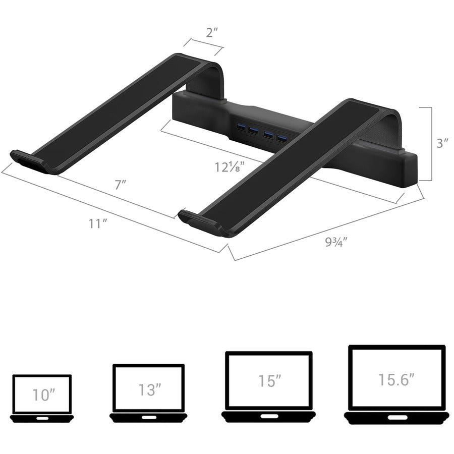 dac-non-skid-laptop-stand-with-4-port-usb-30-hub-3-height-x-98-width-aluminum-alloy-black_dta21680 - 3