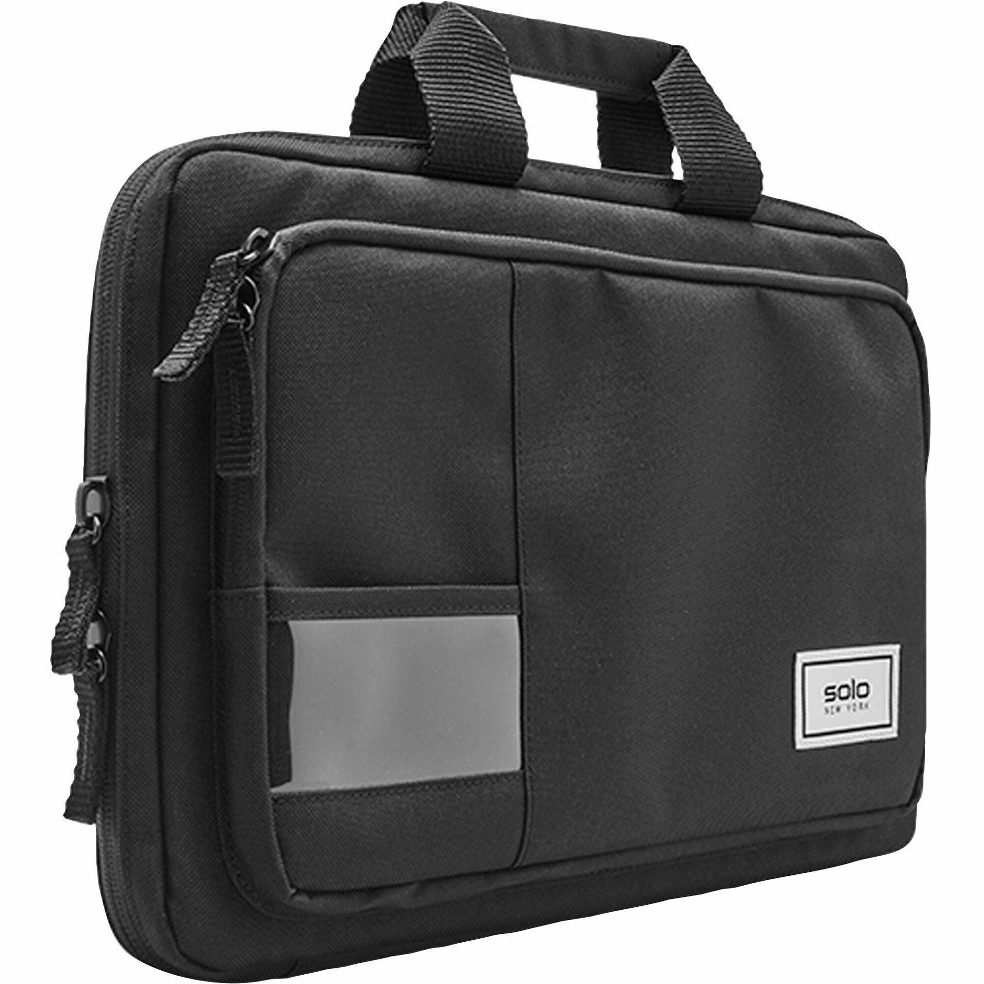 solo-carrying-case-for-116-chromebook-notebook-black-drop-resistant-bacterial-resistant-water-resistant-fabric-body-handle-1-each_uslpro1534 - 1