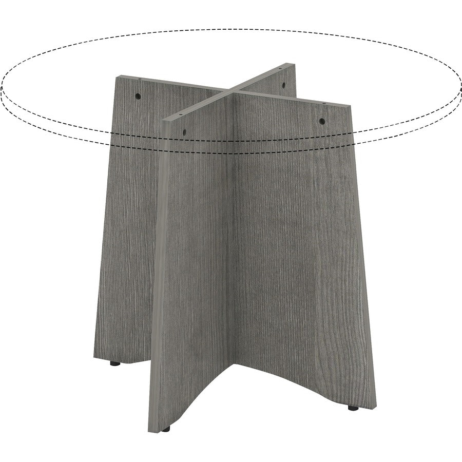 Lorell Essentials Round Conference Table Base - Assembly Required - Weathered Charcoal - 1 Each