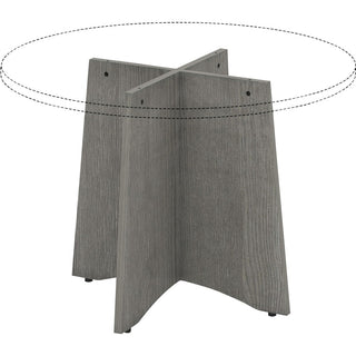 Lorell Essentials Round Conference Table Base - Assembly Required - Weathered Charcoal - 1 Each