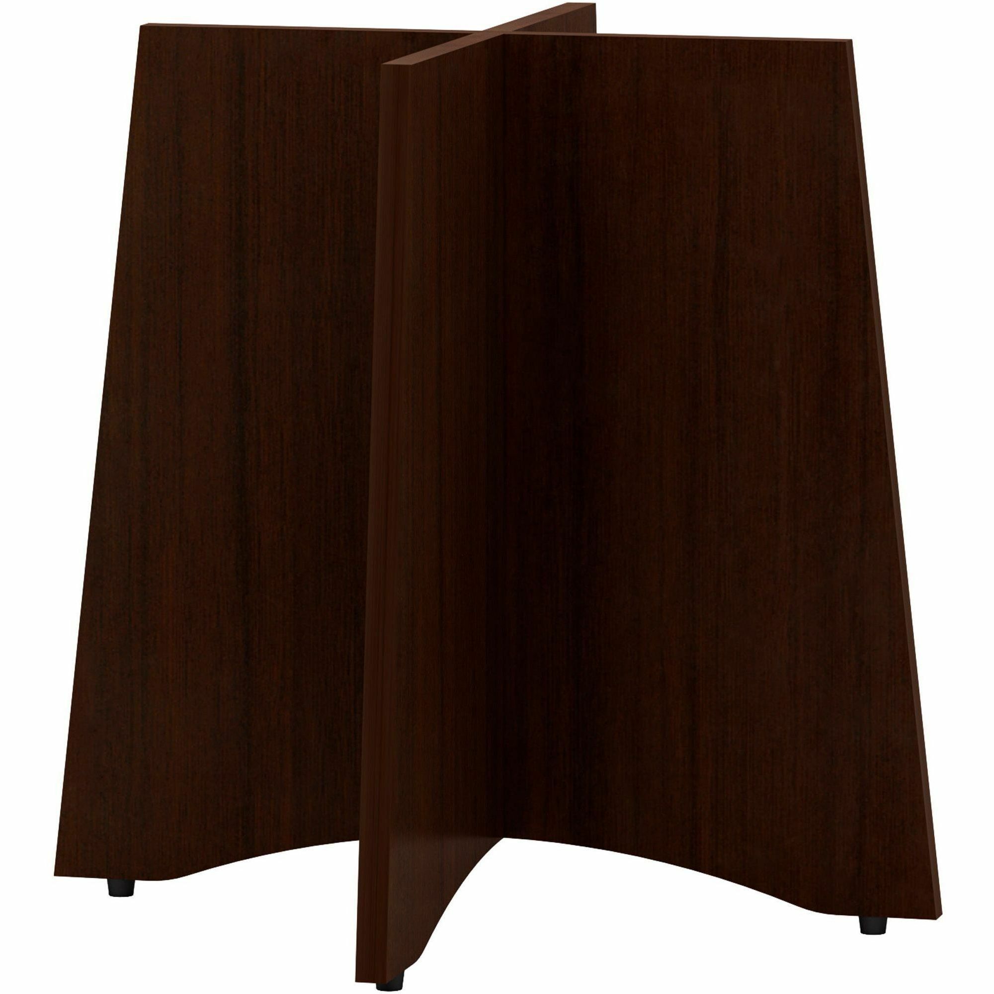 Lorell Essentials Round Conference Table Base - Espresso Base - Contemporary Style - Assembly Required - 1 Each