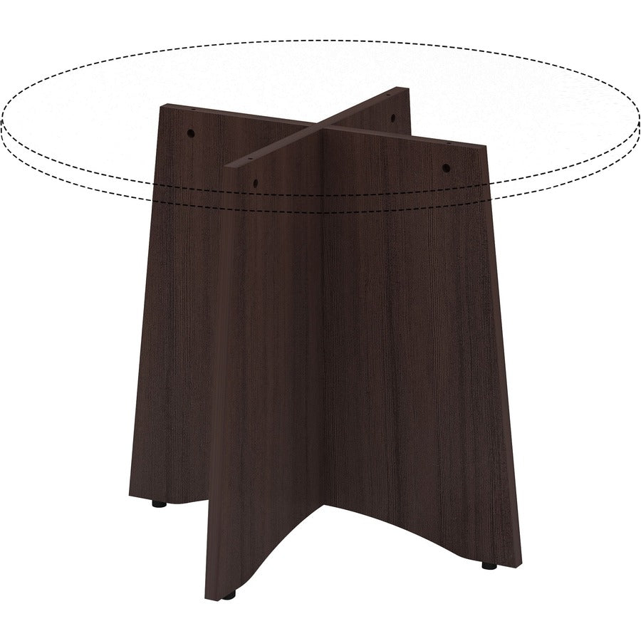 lorell-essentials-round-conference-table-base-espresso-base-contemporary-style-assembly-required-1-each_llr18257 - 3
