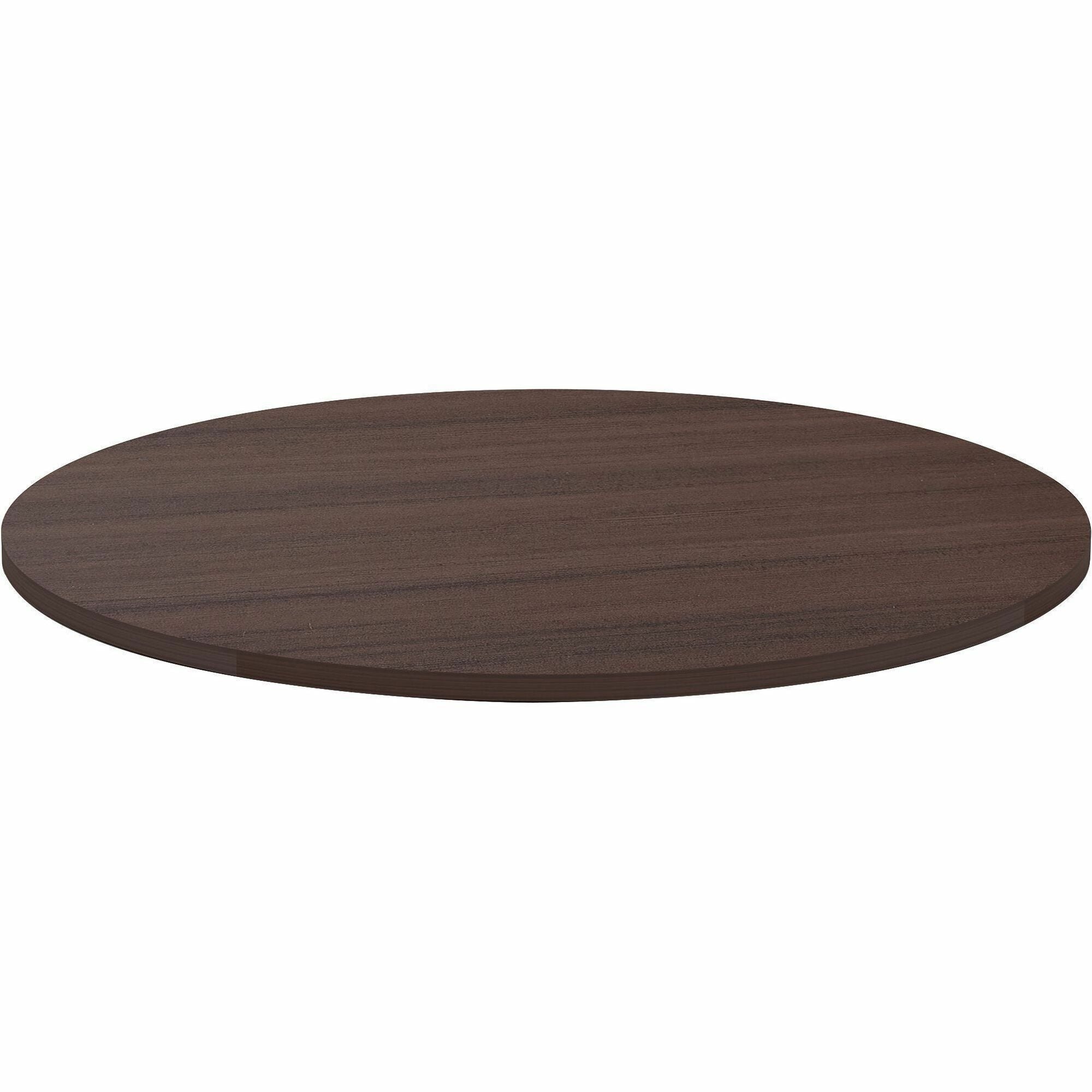 Lorell Essentials Conference Tabletop - For - Table TopEspresso Round Top - Contemporary Style x 1" Table Top Thickness x 42" Table Top Diameter - Assembly Required - 1 Each
