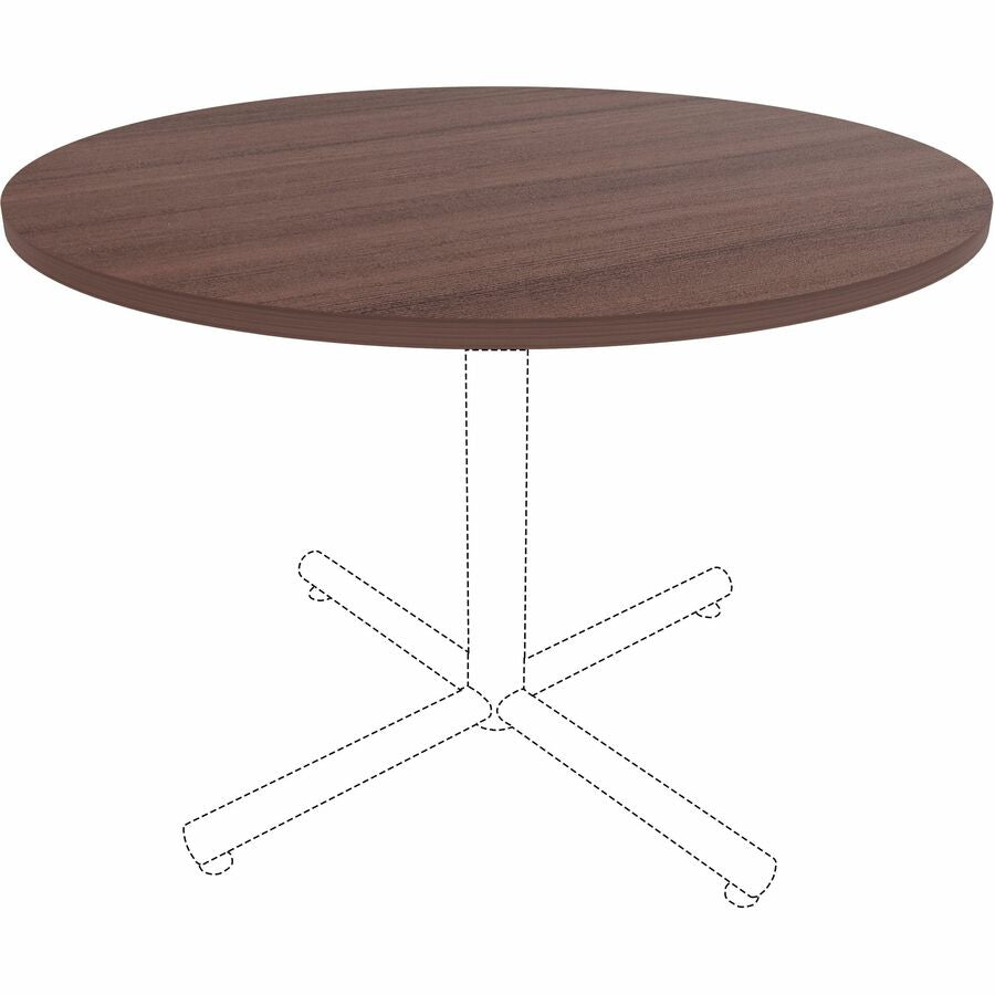 Lorell Essentials Conference Tabletop - For - Table TopEspresso Round Top - Contemporary Style x 1" Table Top Thickness x 42" Table Top Diameter - Assembly Required - 1 Each
