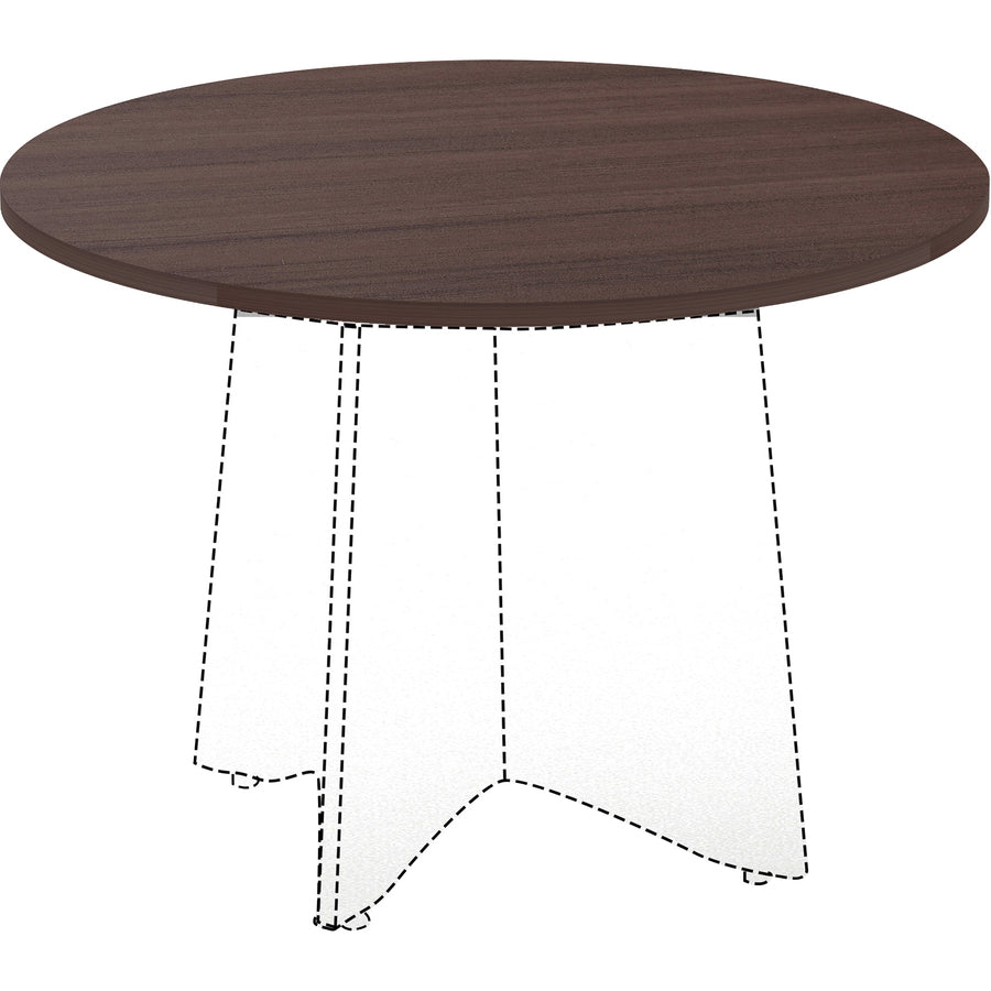 lorell-essentials-conference-tabletop-for-table-topespresso-round-top-contemporary-style-x-1-table-top-thickness-x-42-table-top-diameter-assembly-required-1-each_llr18255 - 2