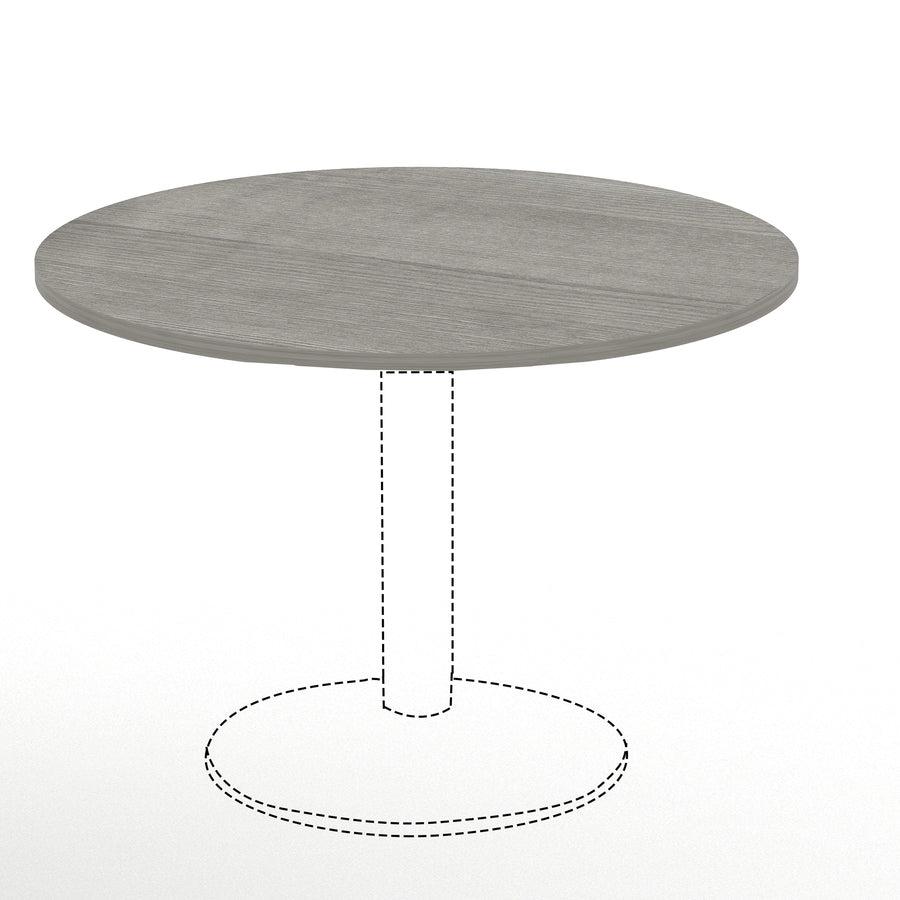 lorell-essentials-conference-tabletop-for-table-topweathered-charcoal-laminate-round-top-contemporary-style-x-1-table-top-thickness-x-42-table-top-diameter-assembly-required-1-each_llr69587 - 2
