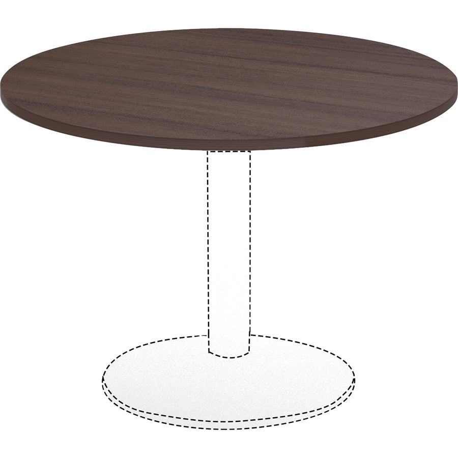 lorell-essentials-conference-tabletop-for-table-topespresso-round-top-contemporary-style-x-1-table-top-thickness-x-48-table-top-diameter-assembly-required-1-each_llr18256 - 2
