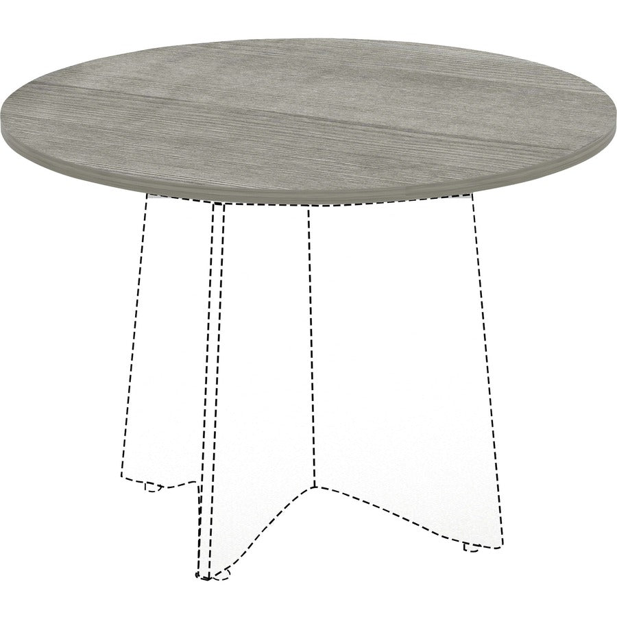Lorell Essentials Conference Tabletop - For - Table TopWeathered Charcoal Laminate Round Top - Contemporary Style x 1" Table Top Thickness x 48" Table Top Diameter - Assembly Required - 1 Each