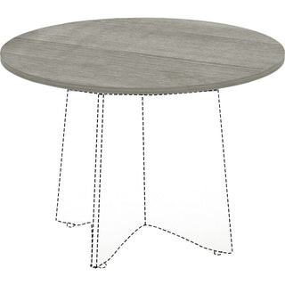 Lorell Essentials Conference Tabletop - For - Table TopWeathered Charcoal Laminate Round Top - Contemporary Style x 1" Table Top Thickness x 48" Table Top Diameter - Assembly Required - 1 Each