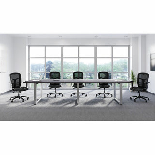 Lorell Relevance Series Middle Unite Leg - 38.6" x 6.3"28.5" - Finish: Silver, Powder Coated
