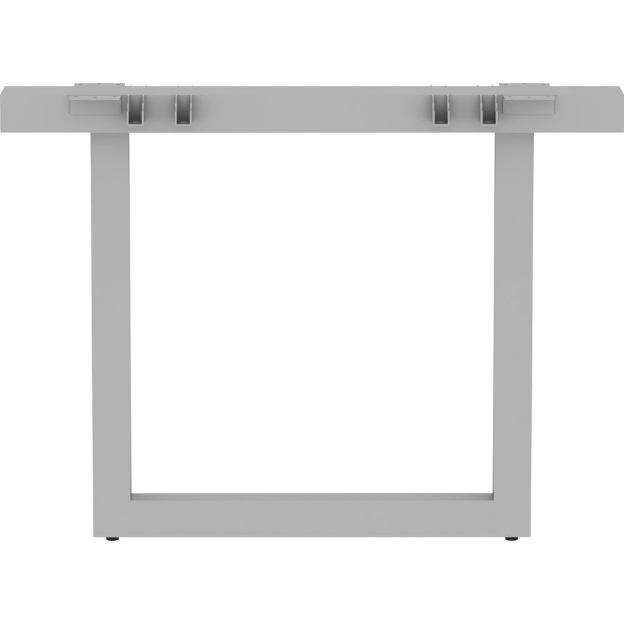 Lorell Relevance Series Middle Unite Leg - 38.6" x 6.3"28.5" - Finish: Silver, Powder Coated