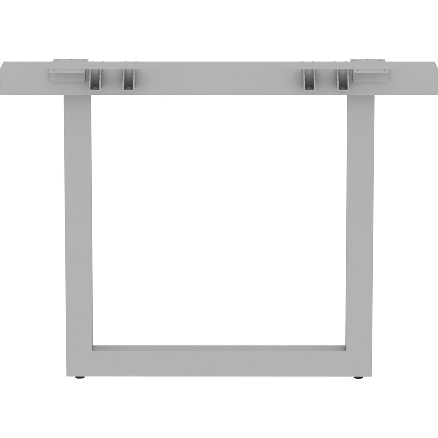 Lorell Relevance Series Middle Unite Leg - 38.6" x 6.3"28.5" - Finish: Silver, Powder Coated