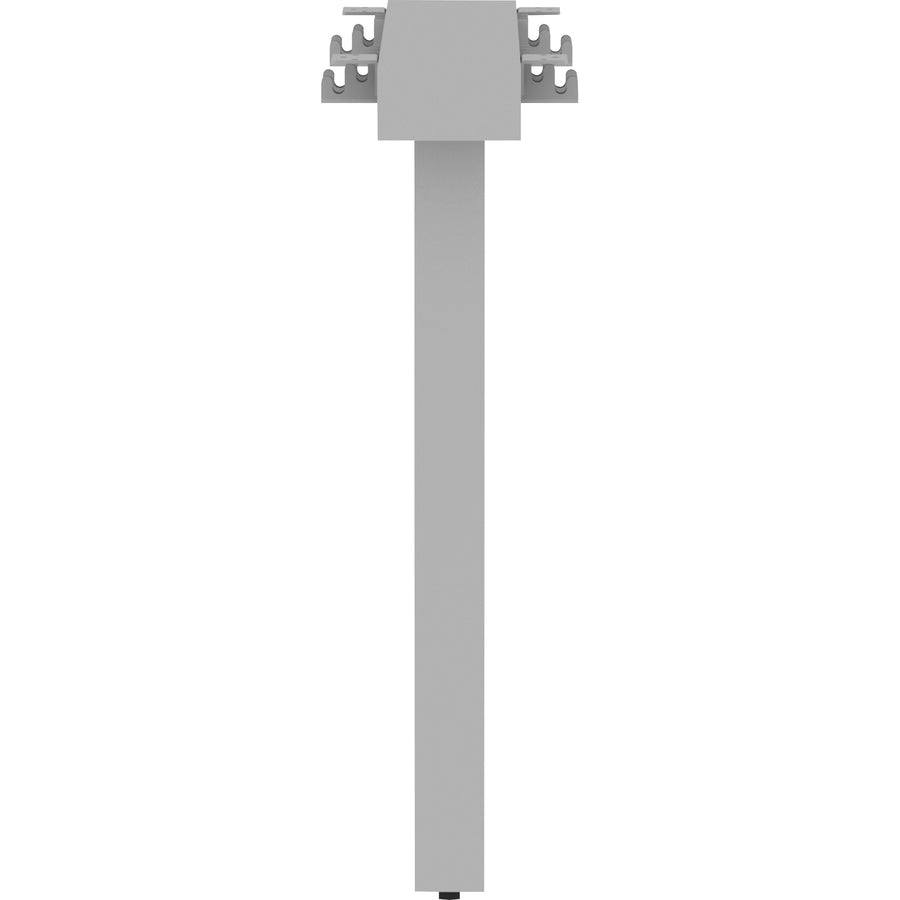 Lorell Relevance Series Middle Unite Leg - 38.6" x 6.3"28.5" - Finish: Silver, Powder Coated