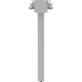 Lorell Relevance Series Middle Unite Leg - 38.6" x 6.3"28.5" - Finish: Silver, Powder Coated