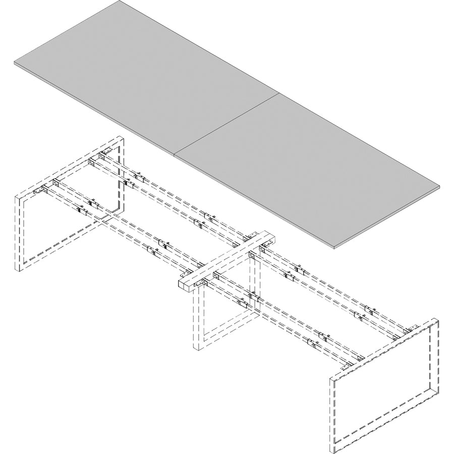 Lorell Revelance Conference Rectangular Tabletop - 71.6" x 47.3" x 1" x 1" - Material: Laminate - Finish: Mahogany