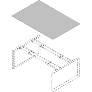 Lorell Revelance Conference Rectangular Tabletop - 71.6" x 47.3" x 1" x 1" - Material: Laminate - Finish: Weathered Charcoal