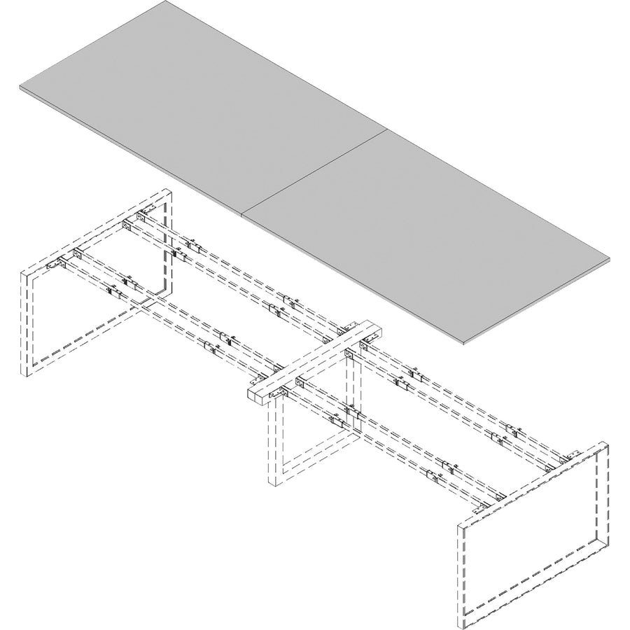 Lorell Revelance Conference Rectangular Tabletop - 71.6" x 47.3" x 1" x 1" - Material: Laminate - Finish: Weathered Charcoal