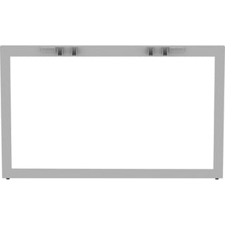 Lorell Relevance Series Wide Side Leg - 45.5" x 4"28.5" - Finish: Silver, Powder Coated