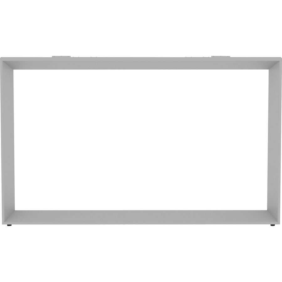 Lorell Relevance Series Wide Side Leg - 45.5" x 4"28.5" - Finish: Silver, Powder Coated
