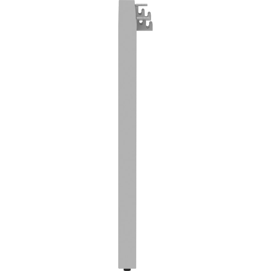Lorell Relevance Series Wide Side Leg - 45.5" x 4"28.5" - Finish: Silver, Powder Coated