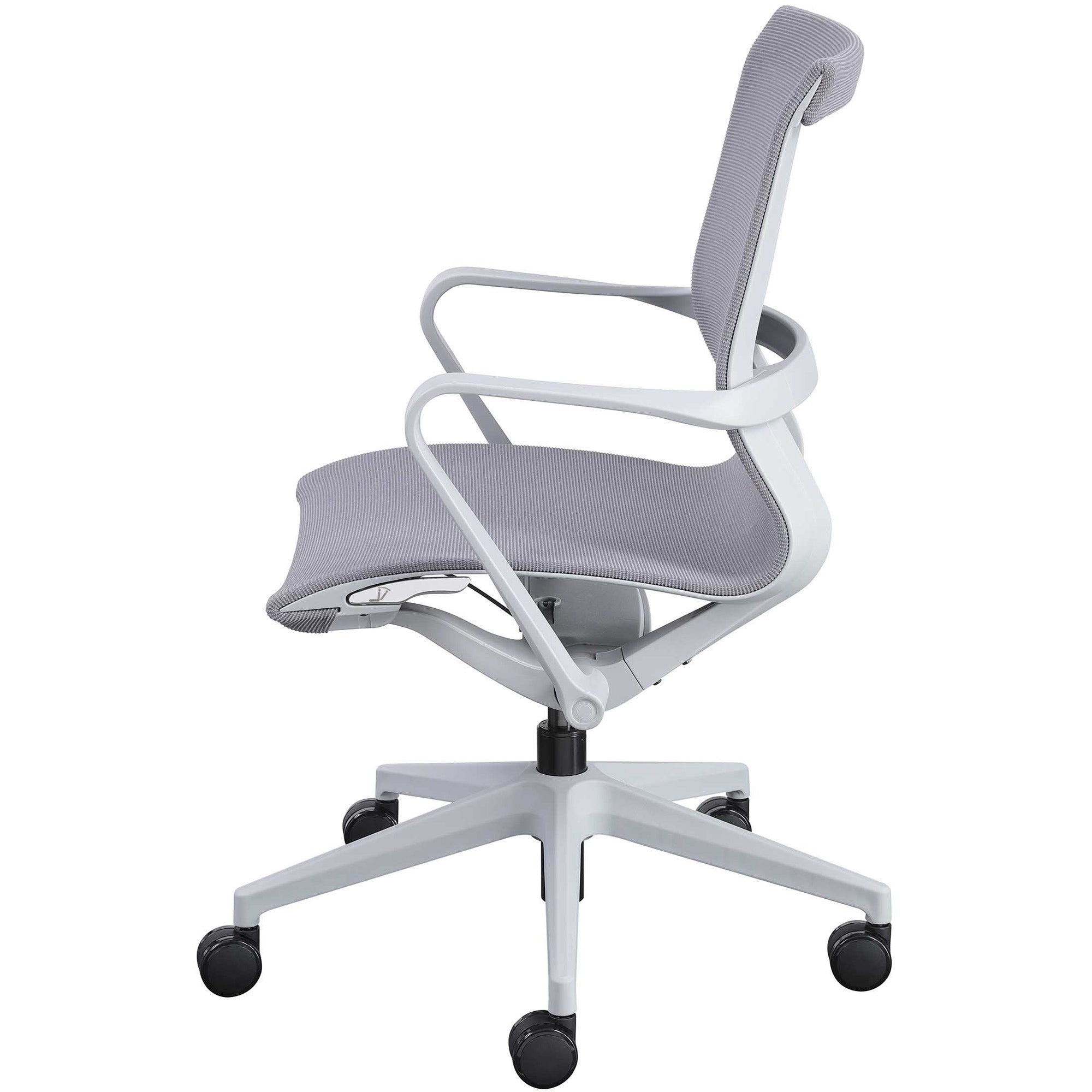 lorell-premium-executive-mesh-mid-back-sling-chair-nylon-seat-nylon-mesh-back-plastic-frame-mid-back-5-star-base-gray-1-each_llr40207 - 5